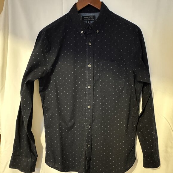 Banana Republic Grant Slim-Fit Luxe Poplin Fox Print Shirt – Men’s M - Picture 2 of 6